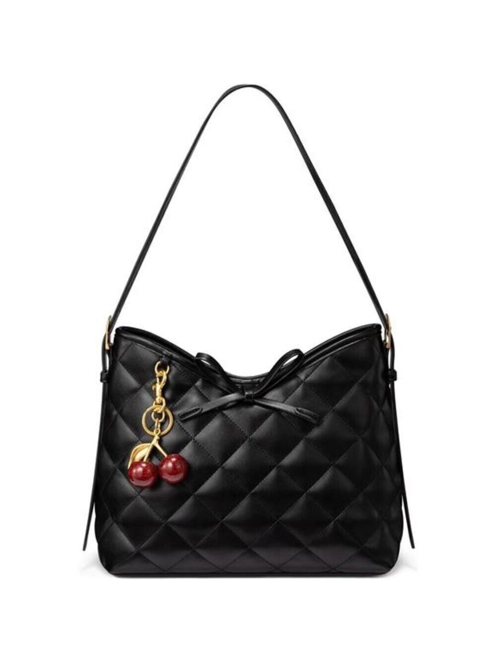 Black Purse for Women – Soft Leather Quilted Hobo Handbag Crossbody Shoulder Bag